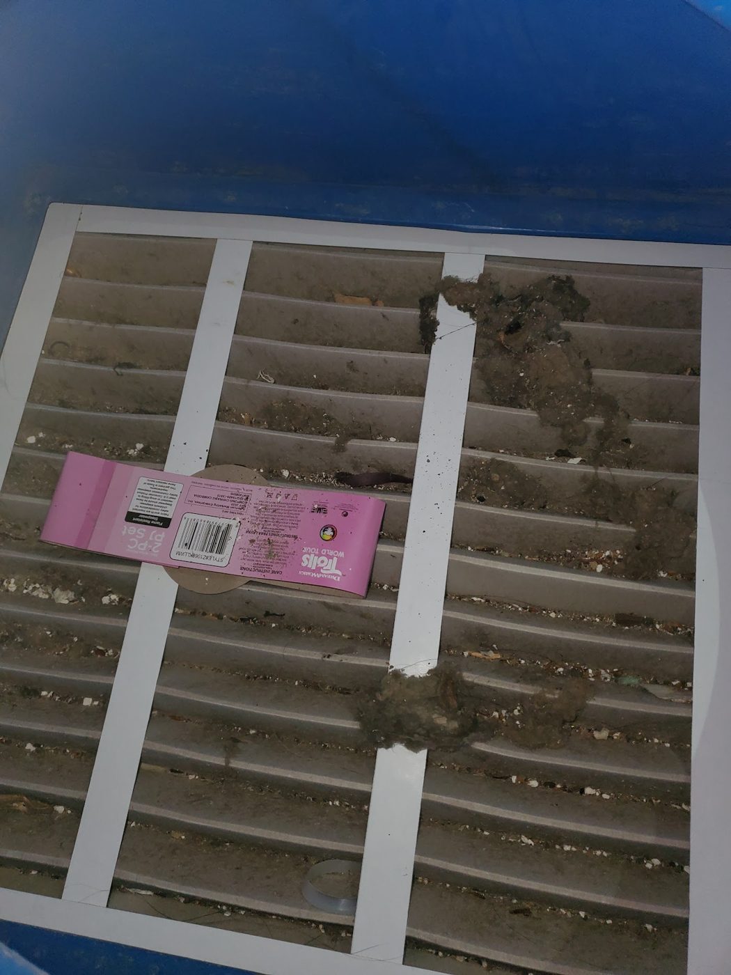 Dirty return vent grille